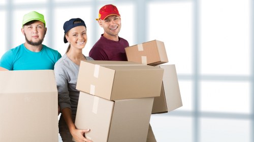 Office furniture and IT items being prepared for relocation